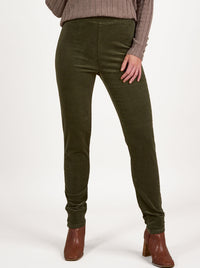 VASSALLI SKINNY PULL ON CORD PANT