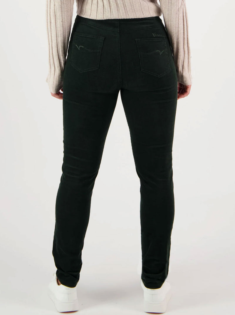 VASSALLI SKINNY PULL ON CORD PANT