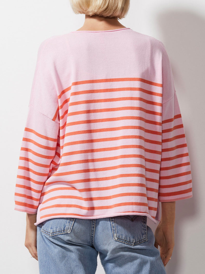 ZAKET & PLOVER BRENTON STRIPE V JUMPER