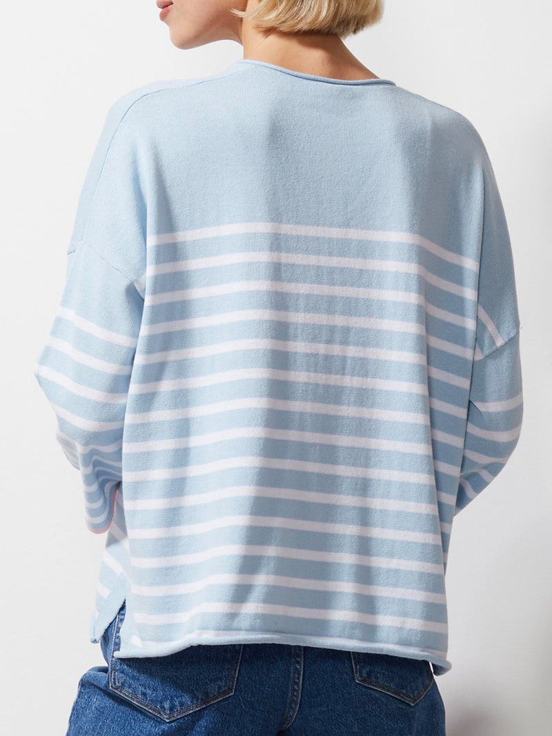 ZAKET & PLOVER BRENTON STRIPE V JUMPER