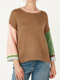 ZAKET & PLOVER MOHAIR COLOUR BLOCK KNIT